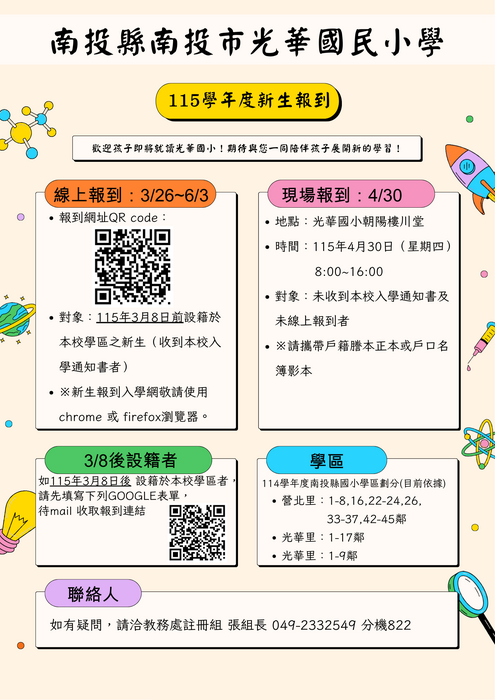 115新生報到海報